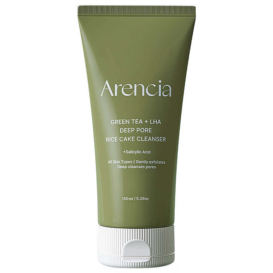 Attīrošas putas ar skābēm Arencia Green Tea + LHA Deep Pore Rice Cake Cleanser